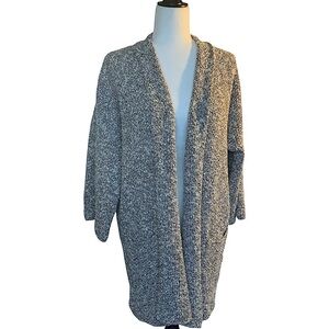 Massimo Dutti Coatigan 3/4 Cardigan & Sleeve Long Sweater Duster Salt Pepper M/L